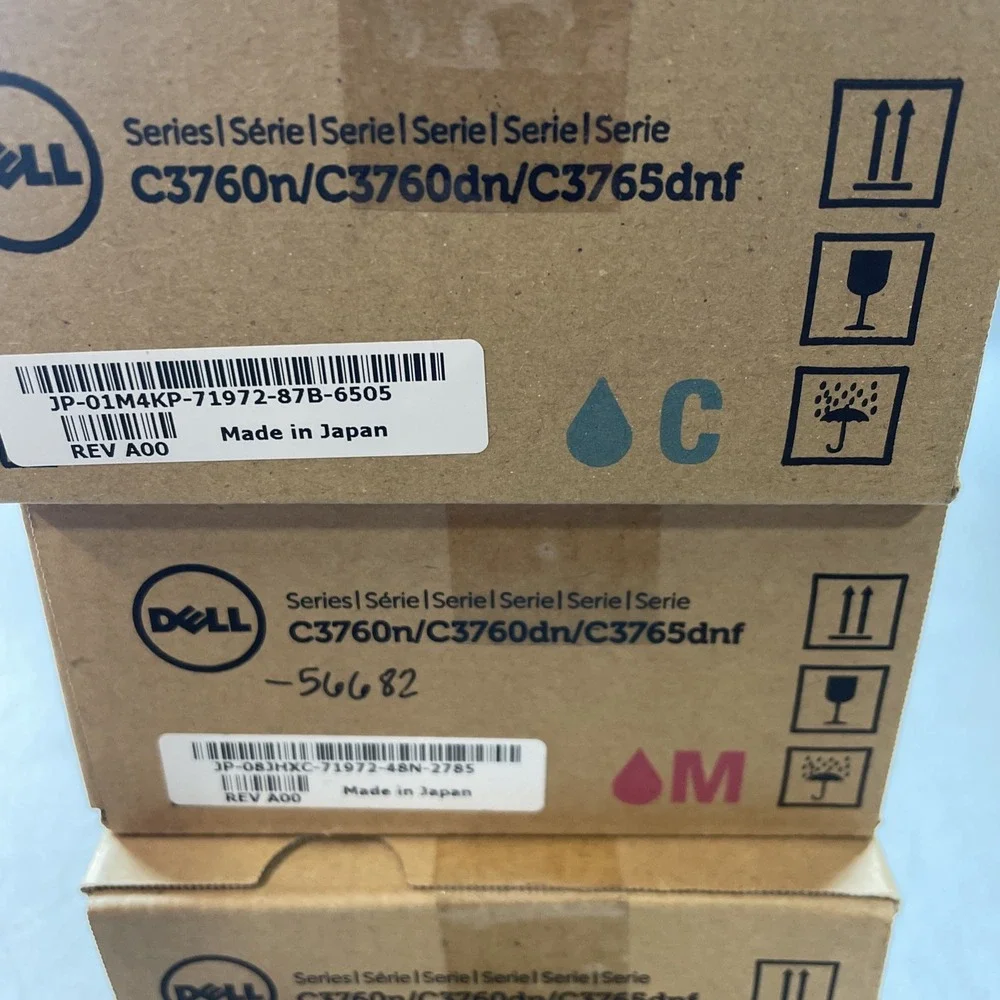 Dell C3760n C3760dn C3765dnf Genuine Toner Set CMYK MD8G4 XKGFP 1M4KP W8D60